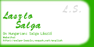 laszlo salga business card